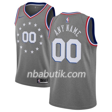NBA Mænd Trøje Philadelphia 76ers Custom 2018-19 Nike City Edition Grå Swingman